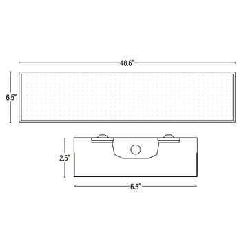 LED Shop Light, 4ft Wraparound, Prismatic Lens, 6.5 Inch, 5000 Lumens
