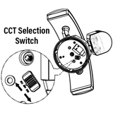 2 Head Security Light, Dusk to Dawn Photocell, Motion, Selectable CCT, 3000 Lumens