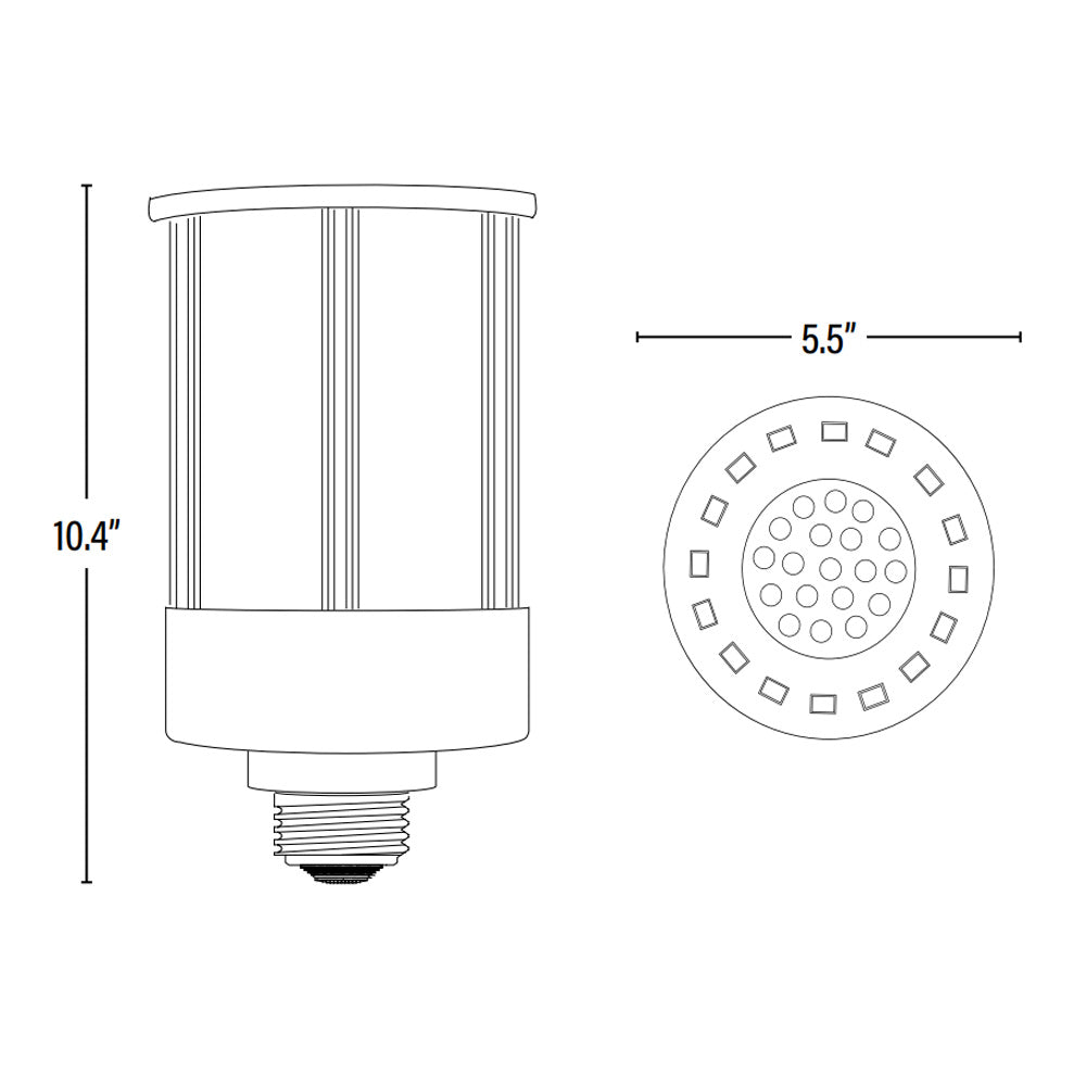 LED Corn Bulb, E39 Mogul Base, 120W, 15600 Lumens