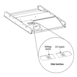 LED Center Basket Troffer, 35W/25W/18W, 1x4, Selectable Wattage & CCT, 4300 Lumens