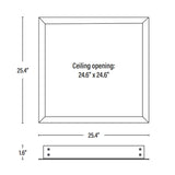 2x2 Flange Kit dimensions