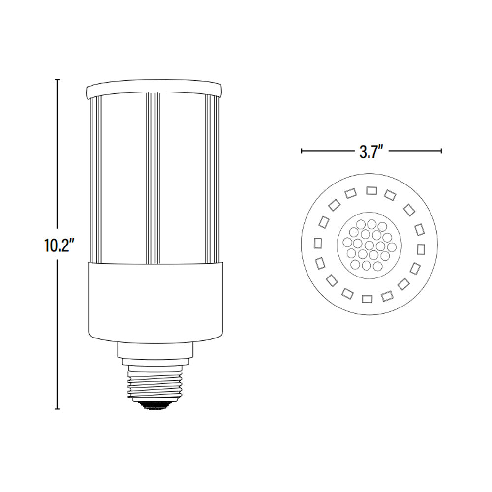 LED Corn Bulb, E39 Mogul Base, 54W, 7000 Lumens