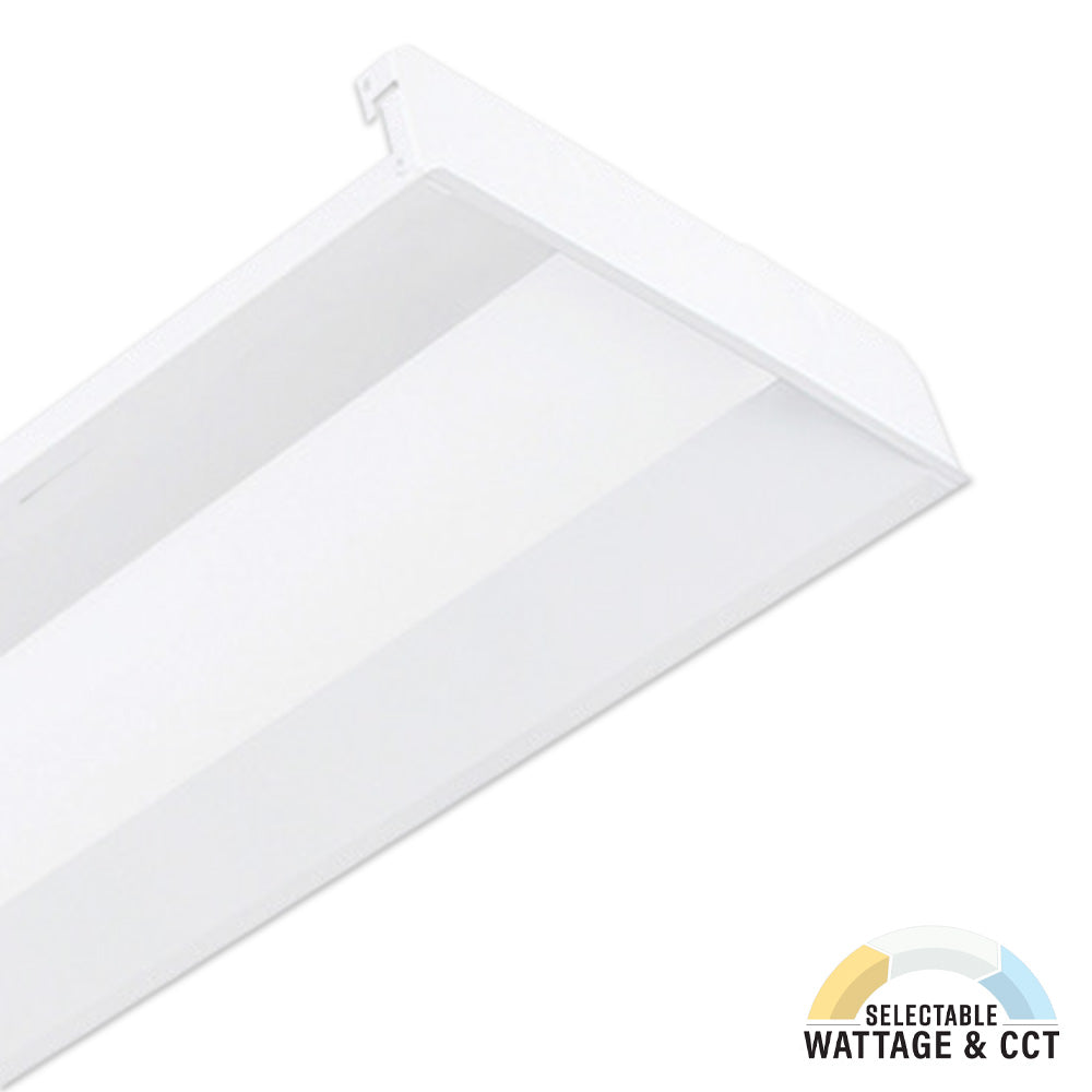 LED Center Basket Troffer, 35W/25W/18W, 1x4, Selectable Wattage & CCT, 4300 Lumens
