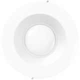 Note the smooth trim on the 5/6-inch LED Retrofit Downlight with 965LM and 13W LED that is a 75W equivalent. Seen from below, the streamlined, smooth trim would sit flush to the ceiling for beautiful lighting to fill a space, but without getting in the way of your style. Great for large spaces where you can use multiple LEDs to fill the room with bright light. Pair with a compatible dimmer to dim from 100% to 10% to suit your varied lighting needs.