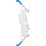 Seen on edge, the IC Rated Slim Gimbal with flexible optic is shown here without the included junction box and cabling. You can clearly note the spring clips that hold this thin profile ceiling light in position. The gimbal is adjustable to aim the light where you need it. Choose color temperature from 5 selections of white light with the slider on the junction box (not pictured here). This 3-inch wide downlight is quickly installed in the ceiling and offers instant on, dimmable downlight.