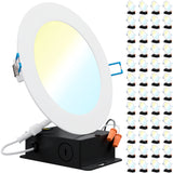 Recessed LED Lighting, 6 Inch, Slim, Selectable CCT, 850 Lumens