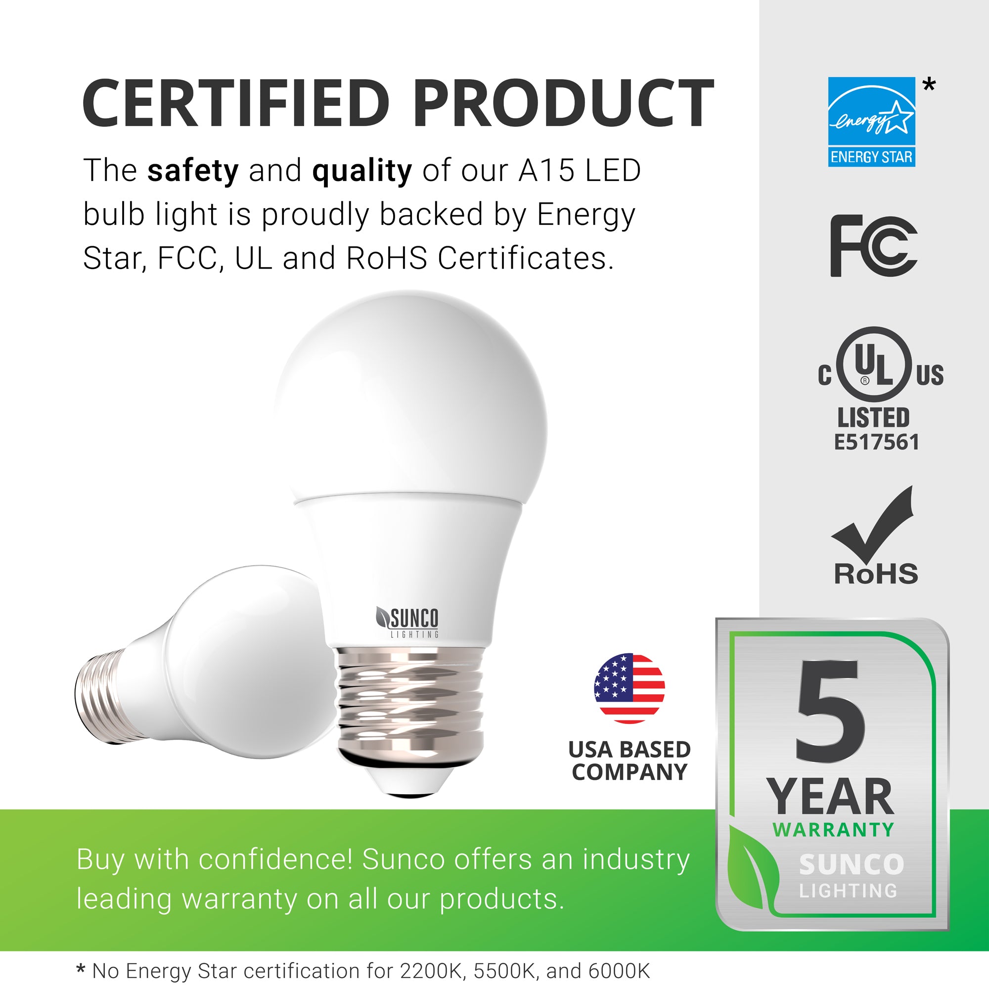 A15 LED Bulb, 800 Lumens