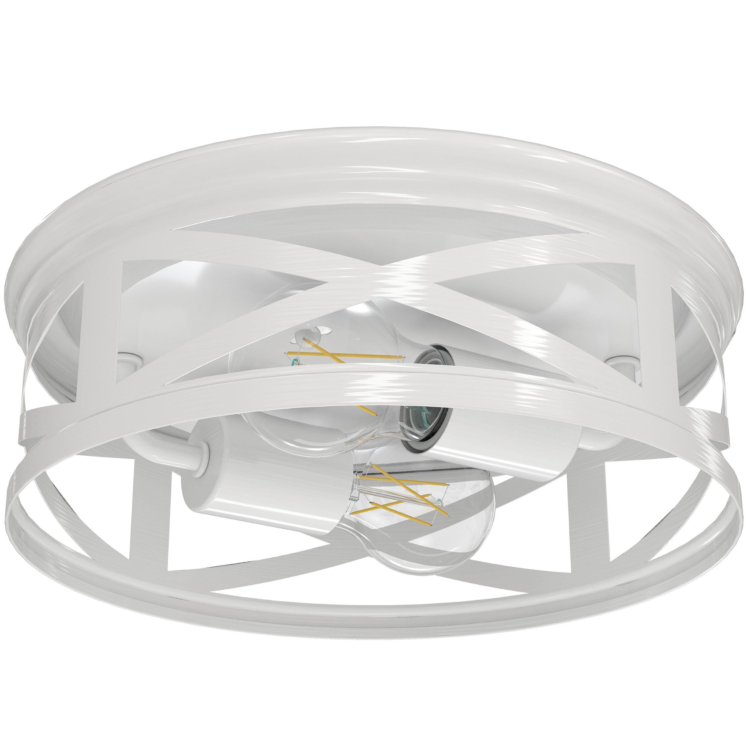 Arcadia Industrial Ceiling Light with A19 Filament Bulbs, 1600 Lumens