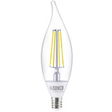CA11 LED Candelabra Bulb, Dusk to Dawn Photocell, Filament, 500 Lumens