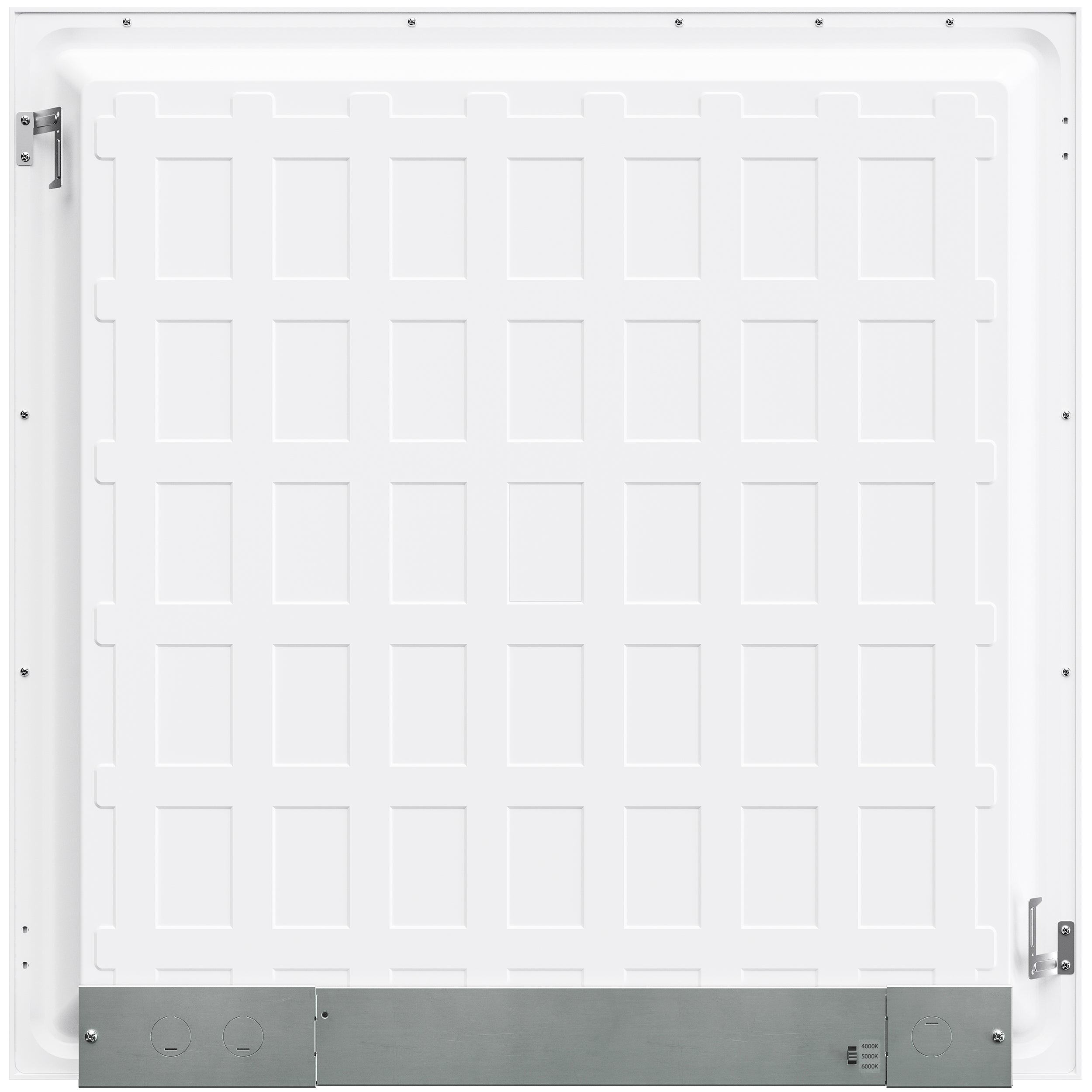 2x2 Ceiling Panel Light back with Selectable CCT switch and protective installation brackets