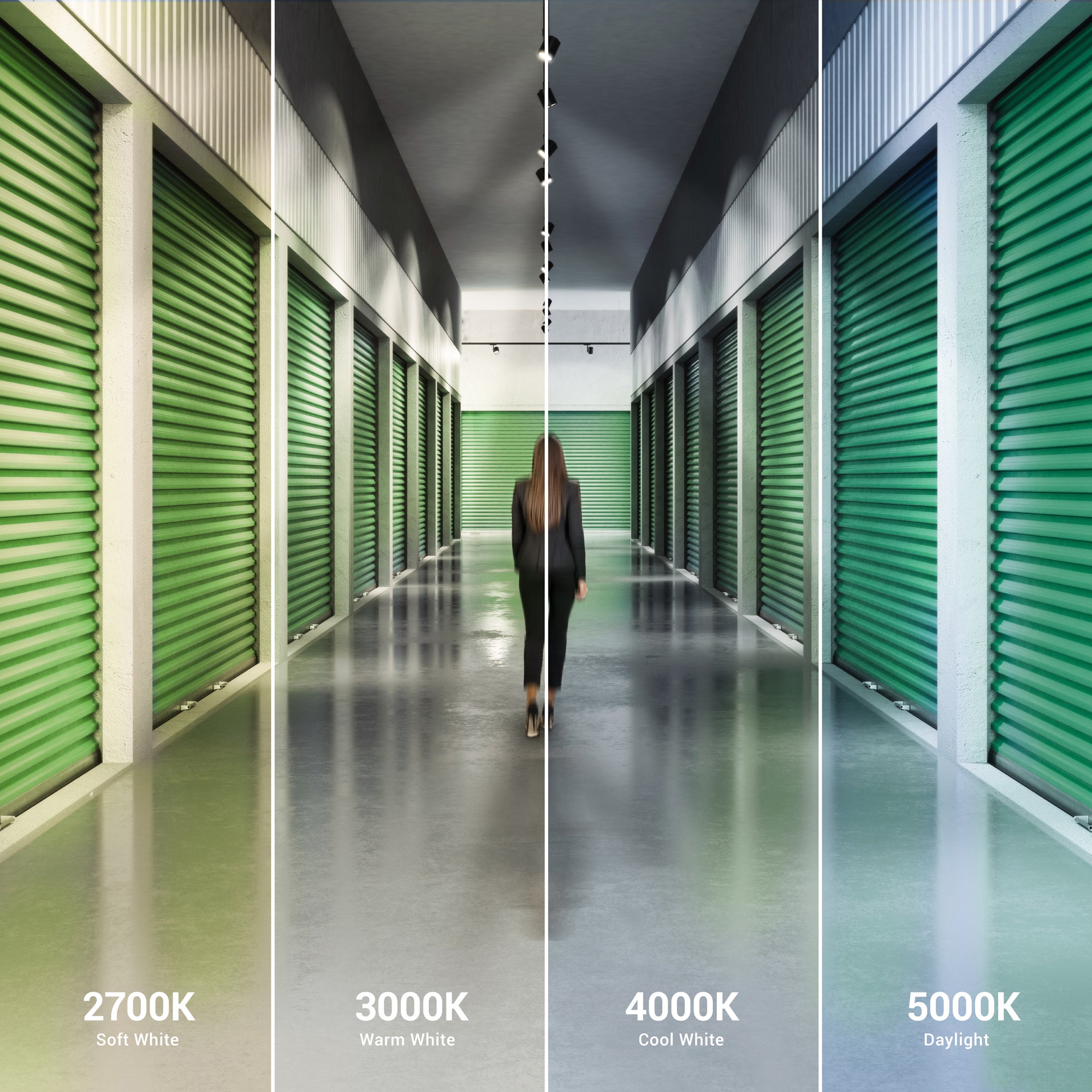 PAR38 Motion Activated LED Bulb is available in multiple color temperatures, including: 2700K Soft White, 3000K Warm White, 4000K Cool White, and 5000K Daylight.