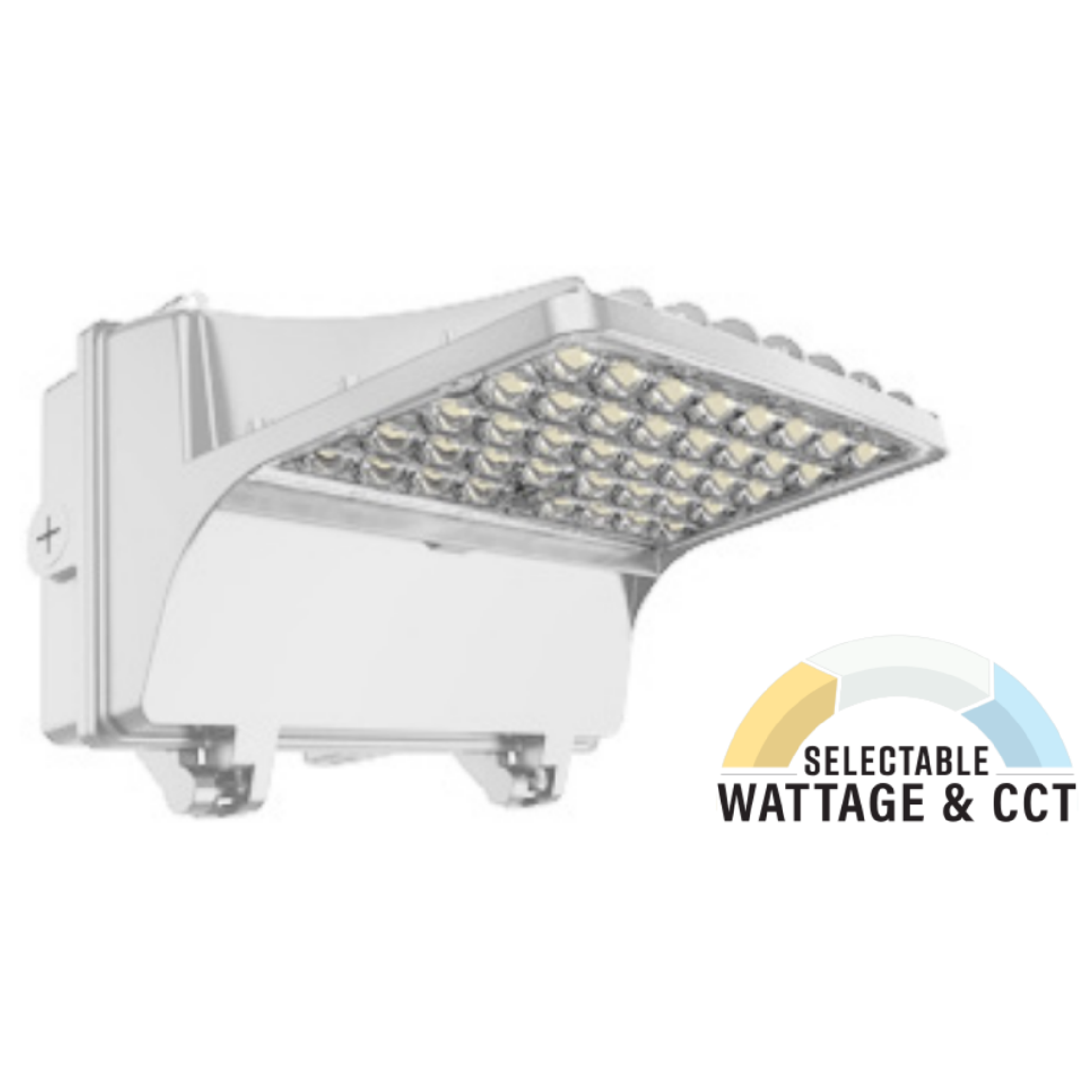 LED Full Cutoff Wall Pack, 50W/45W/30W/20W, Selectable Wattage & CCT, 6300 Lumens