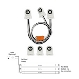 Wiring Harness for Single-End, Non-Shunted Tombstones, T8/T12 Socket