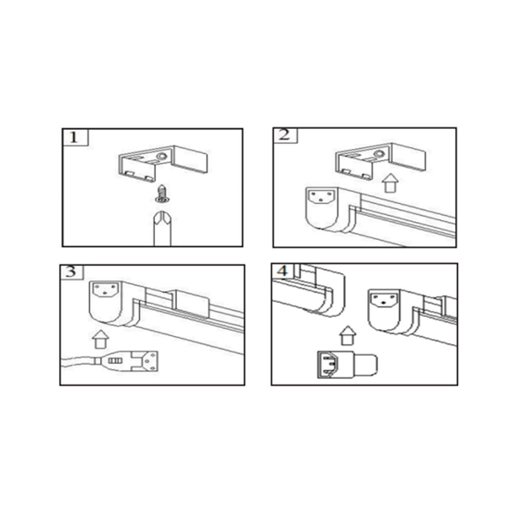 LED Under Cabinet Light Bar, 21.2 Inch, 8W, 898 Lumens, installation