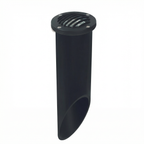 Black louvered deep-sleeve well light