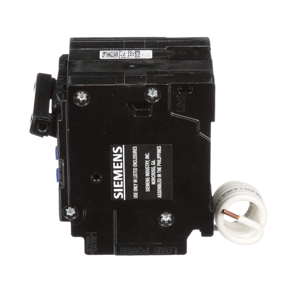 Siemens 2-Pole Combination AFCI Circuit Breaker, model Q220AFCP, product label detail, image 7