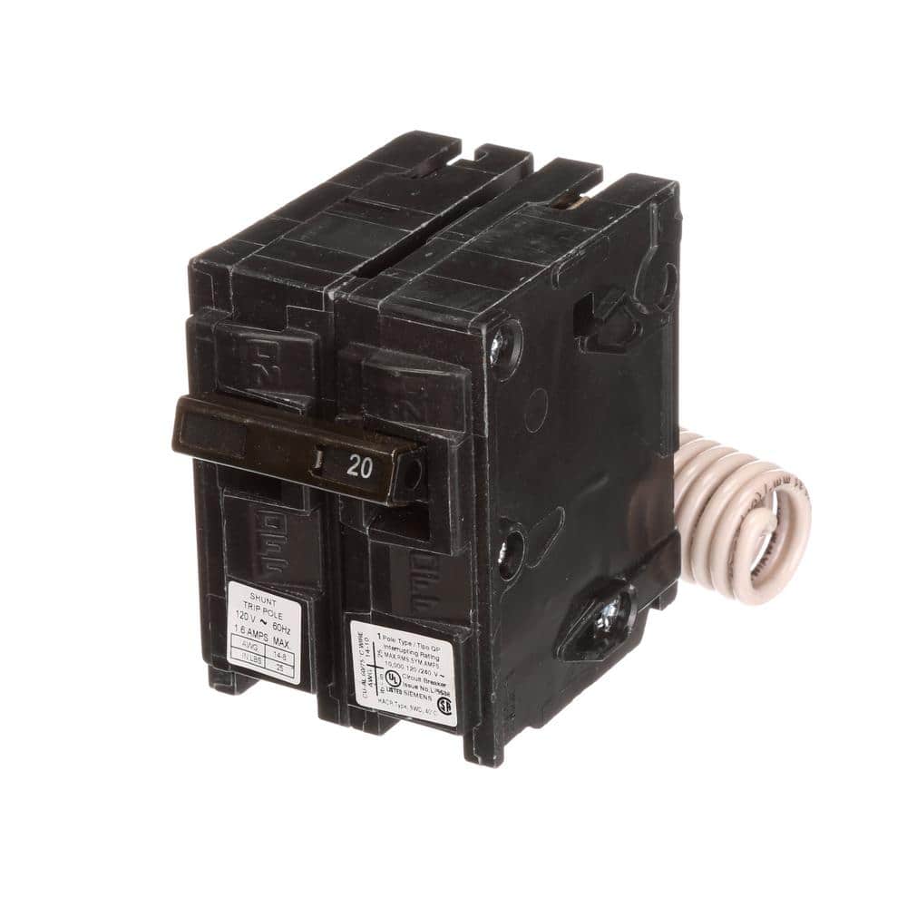 Siemens Type QP Circuit Breaker with Shunt Trip, model Q12000S01, product label detail, image 17