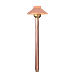 Full view of 6 Inch Orient Copper Path Light in Raw Copper