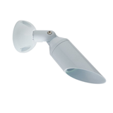 White long-shroud bullet downlight with raised canopy