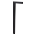 Full view of 6 Inch Brass L-Shaped Path Light in Black