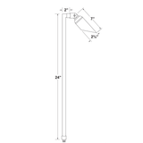 Slotted Stem Path Light in Silver Plated, alternate product view
