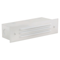White 3-louver brick step light - front product view