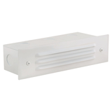 3-Louver Brick Step Light, Recessed, 9 Inch, White, 210 Lumens