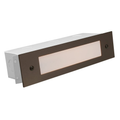 Lensed Brick step light in Bronze