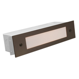 Lensed Brick step light in Bronze