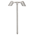 Brass Mini Twin Path Light in Silver Plated, close product view