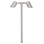 Brass Mini Twin Path Light in Silver Plated, close product view