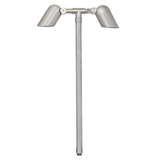 Brass Mini Twin Path Light in Silver Plated, close product view