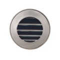 Brass four-louvered disc step light in Silver Plated finish