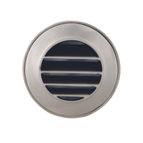 Brass four-louvered disc step light in Silver Plated finish