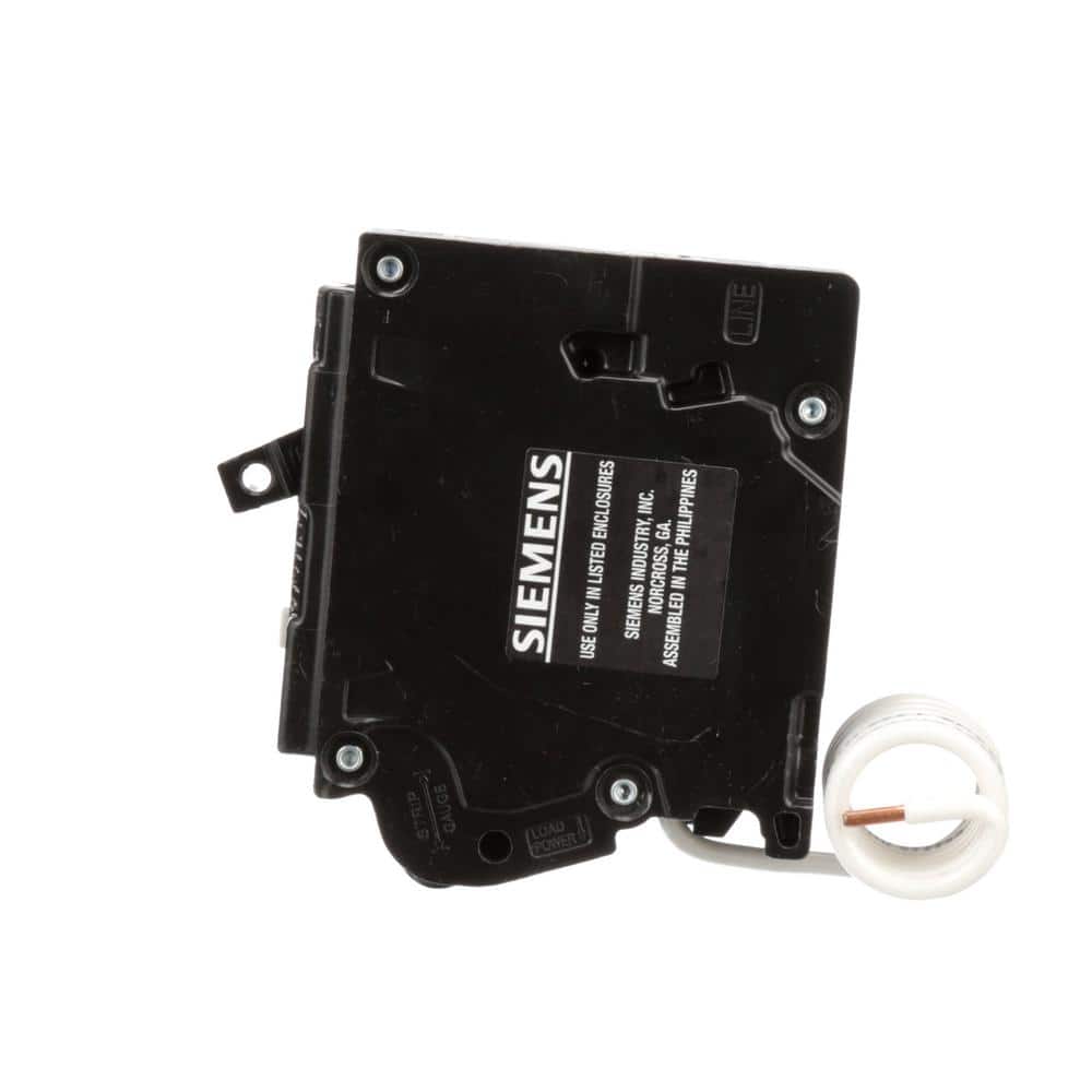 Siemens QPF2 1-Pole GFCI Circuit Breaker, model QF120AP, product label detail, image 7