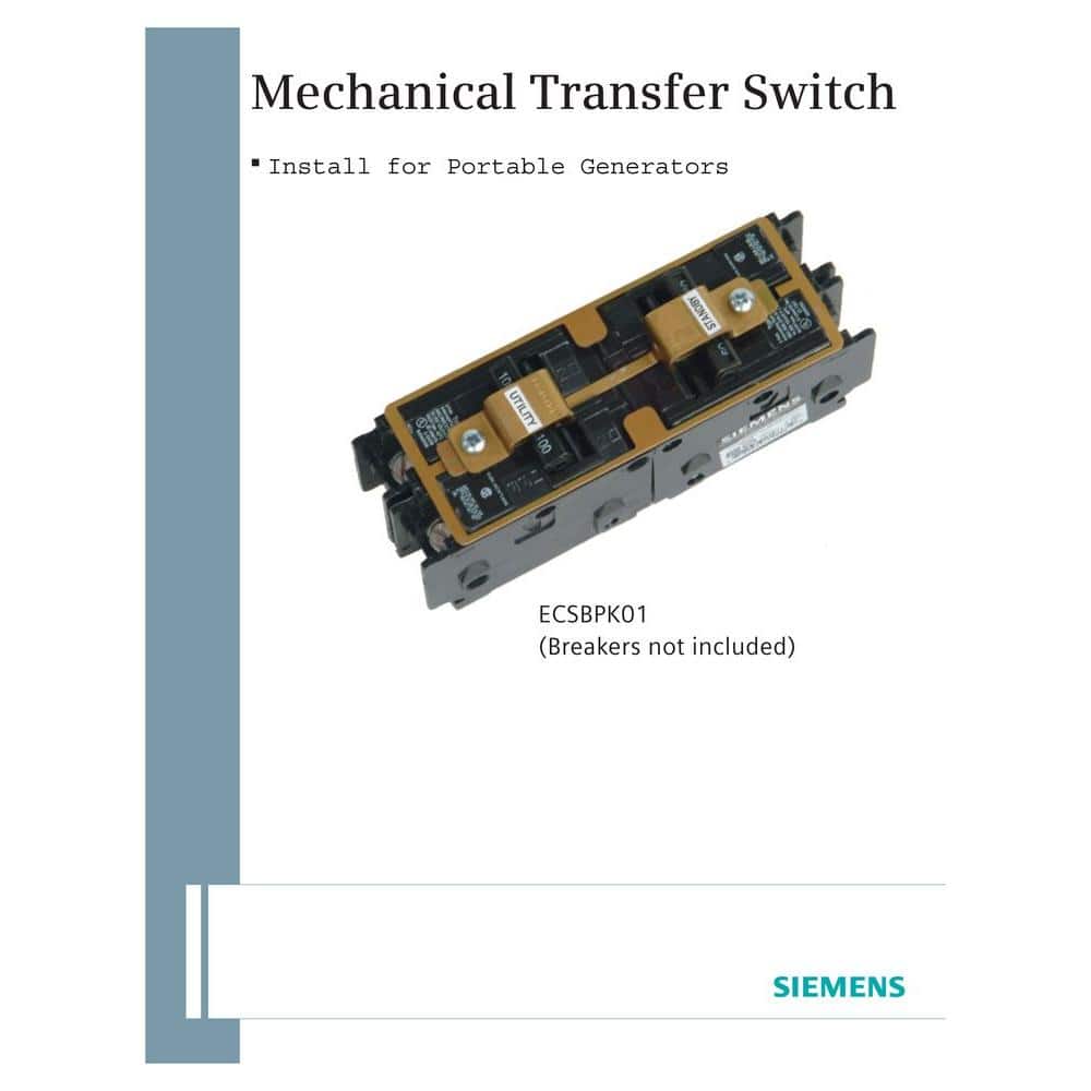Siemens 200 Amp 30-Space 42-Circuit Main Breaker Generator Ready Outdoor Load Center, model W3042B1200GEN, mechanical transfer-switch accessory reference