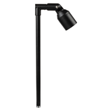 Hooded Stem Path Light, 24 Inch Stem, Black, 60° Wide Beam Angle, 270 Lumens