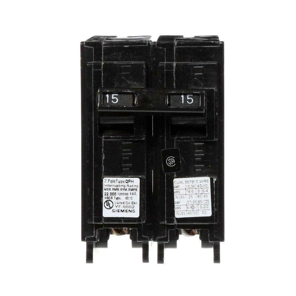 Siemens 30 Amp Double-Pole Type QP Circuit Breaker, model Q230U, product label detail, image 46