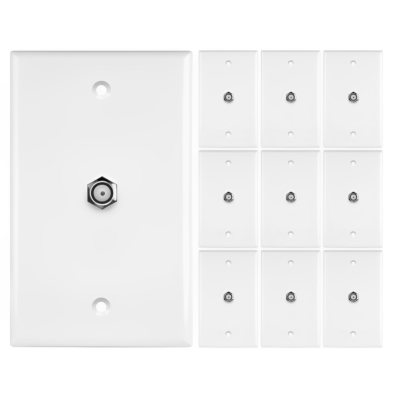 Enerlites CATV Jacks 1 Gang Single F-Type Connector