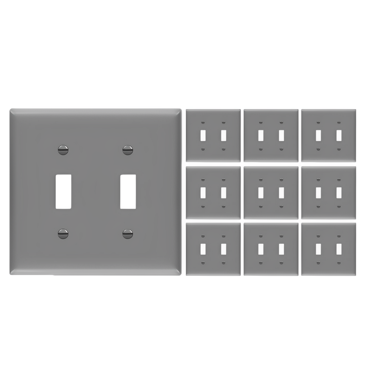 Enerlites Toggle Switch Two-Gang Wall Plate