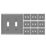 Enerlites Toggle Switch Two-Gang Wall Plate