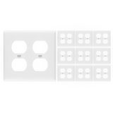 Enerlites Duplex Receptacle Two-Gang Wall Plate, Mid-Size