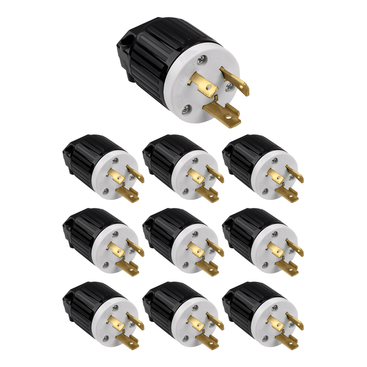Enerlites Industrial Grade Locking Plug, 30A, L6-30P