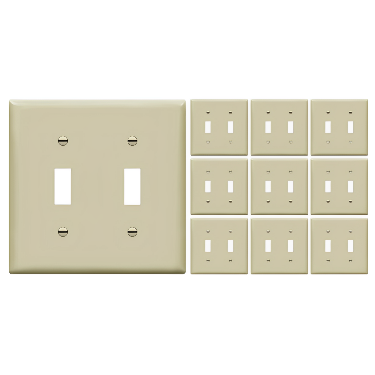 Enerlites Toggle Switch Two-Gang Wall Plate