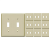 Enerlites Toggle Switch Two-Gang Wall Plate