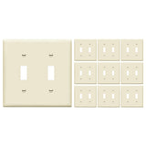 Enerlites Toggle Switch Two-Gang Wall Plate