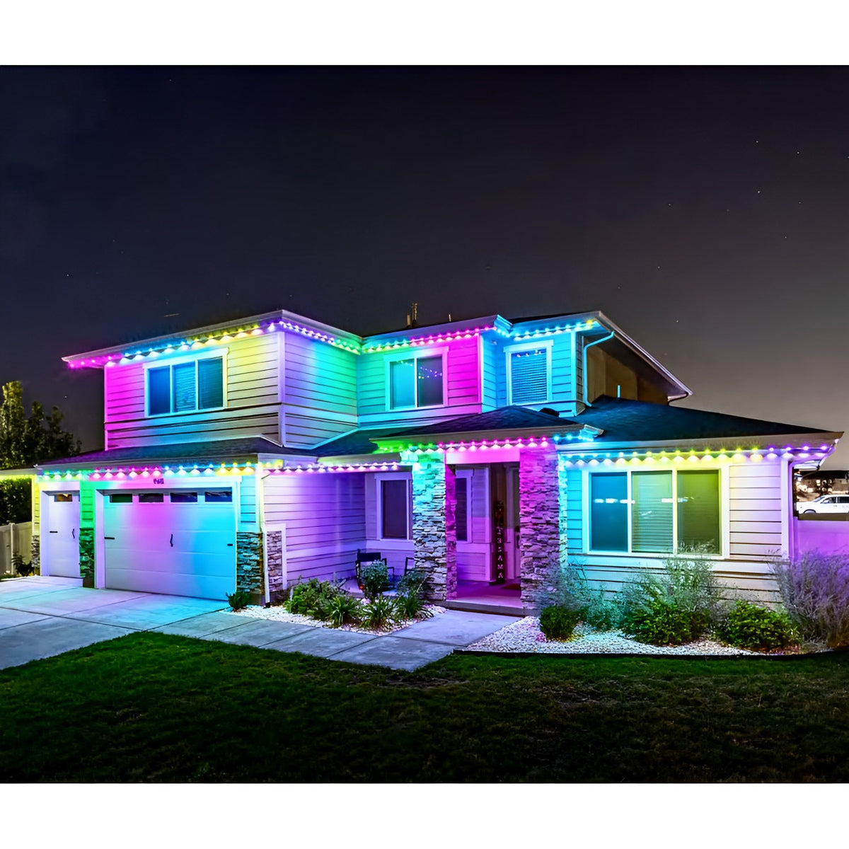 Permanent LED RGB Outdoor Light, Linkable, Bluetooth & Wi-Fi Compatible