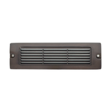 Gun Metal louvered brick step light - front product view