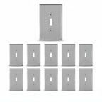 Enerlites Toggle Switch One-Gang Metal Wall Plate, Oversize