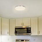 11 Inch Round LED Satin Nickel Ceiling Light, Surface Mount, 950 Lumens